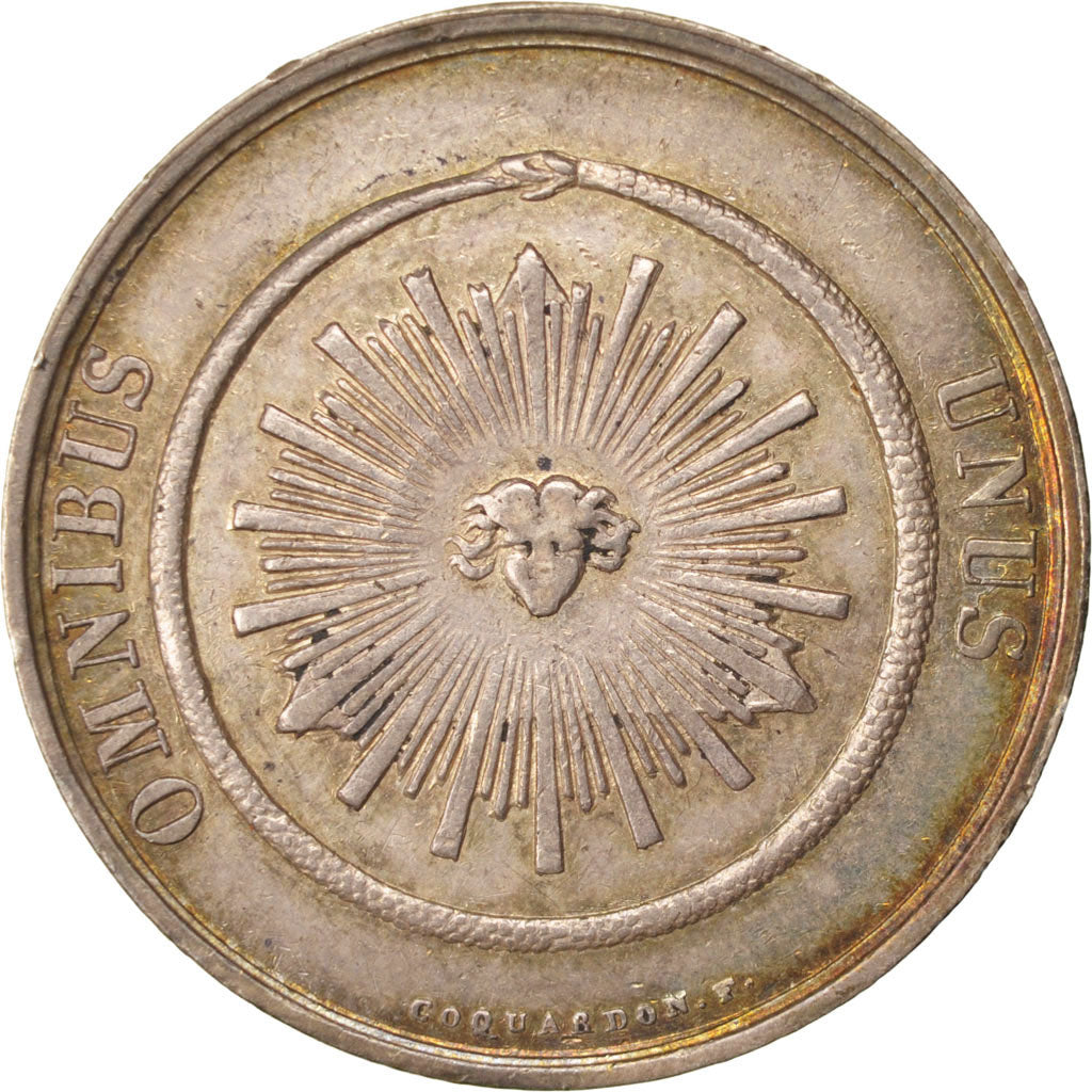 France, Masonic, Token, AU(55-58), Silver, Labouret #5, 8.98