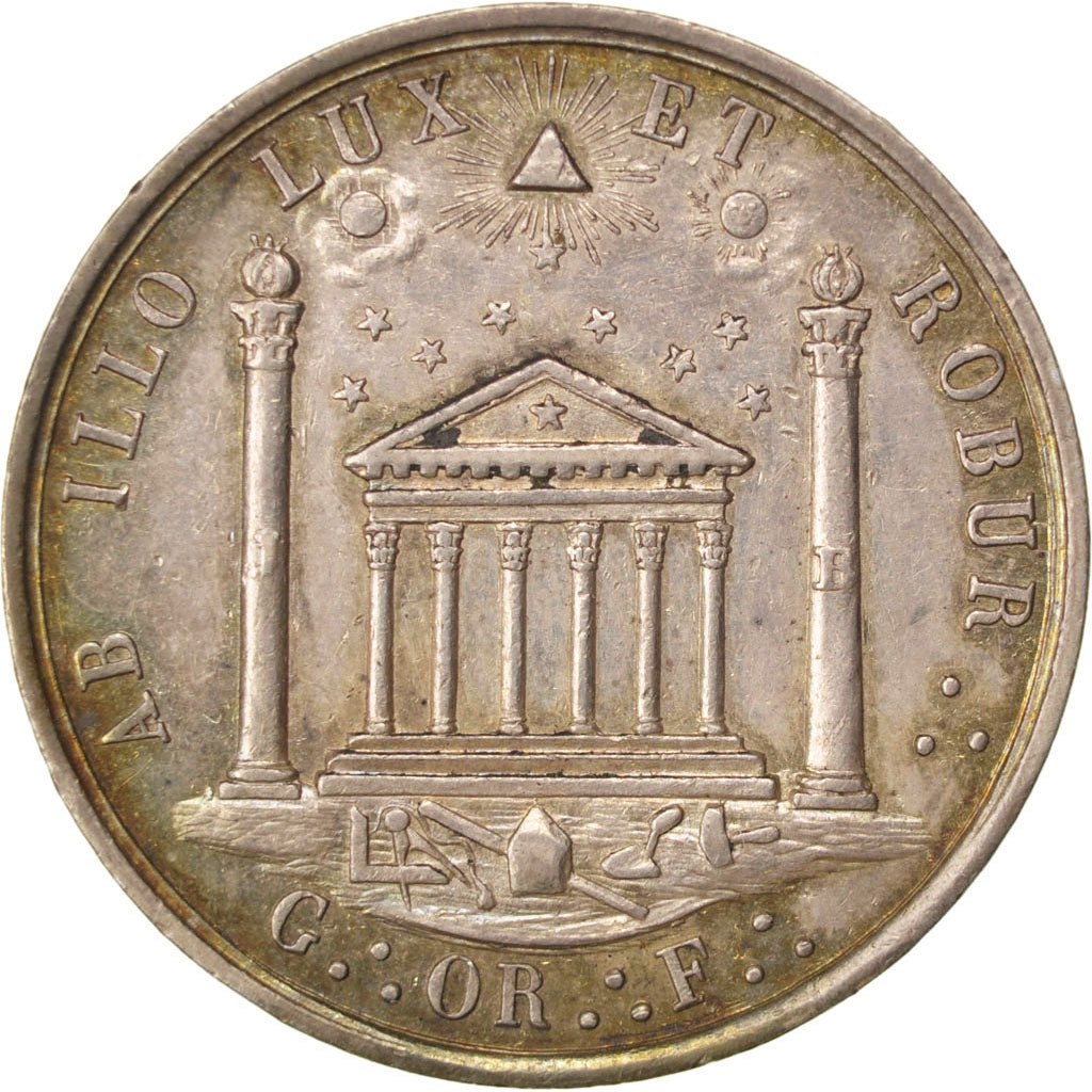France, Masonic, Token, AU(55-58), Silver, Labouret #5, 8.98