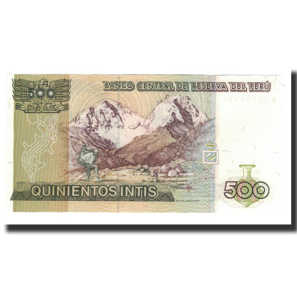 Banconote, Perù, 500 Intis, KM:134b, 1987-06-26, FDS