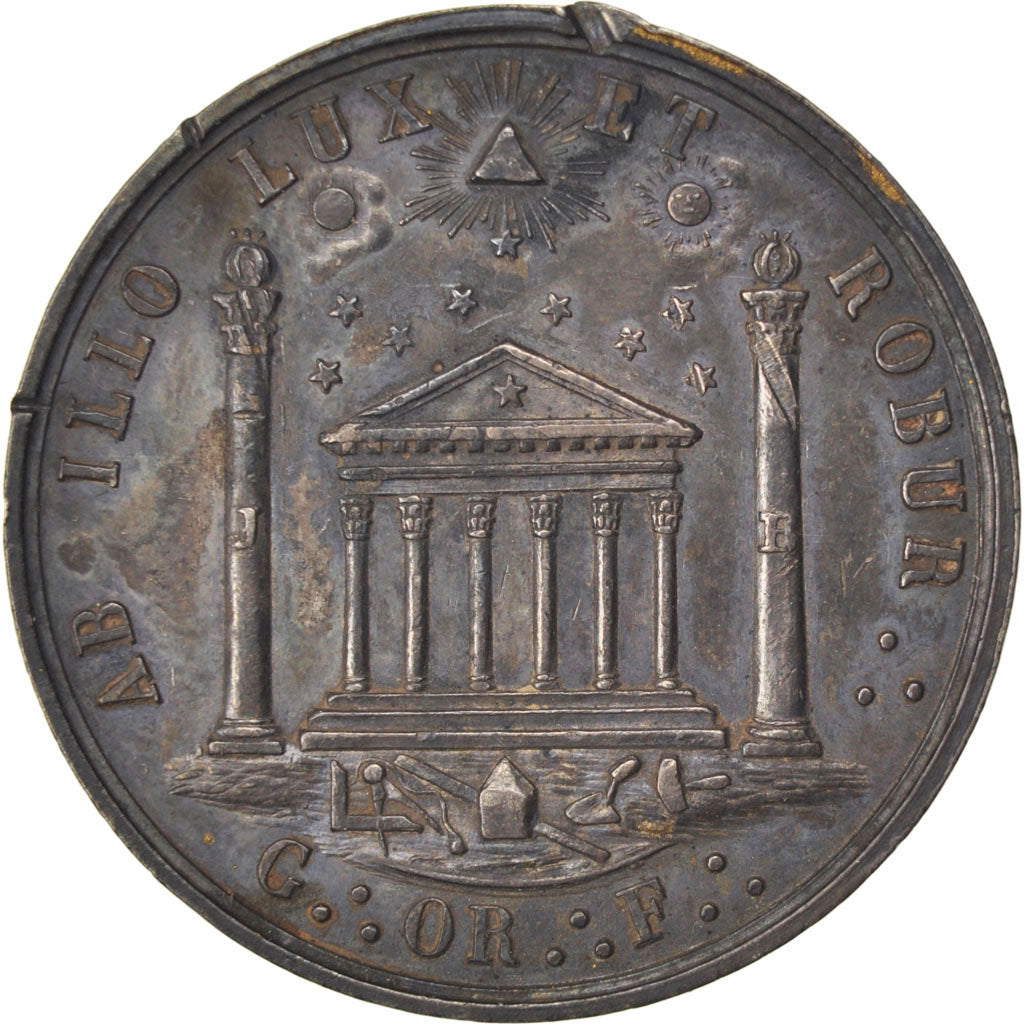 France, Masonic, Token, AU(55-58), Silver, Labouret #5, 9.15