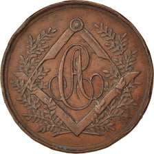 France, Masonic, Token, AU(50-53), Copper, Labouret #165, 9.24
