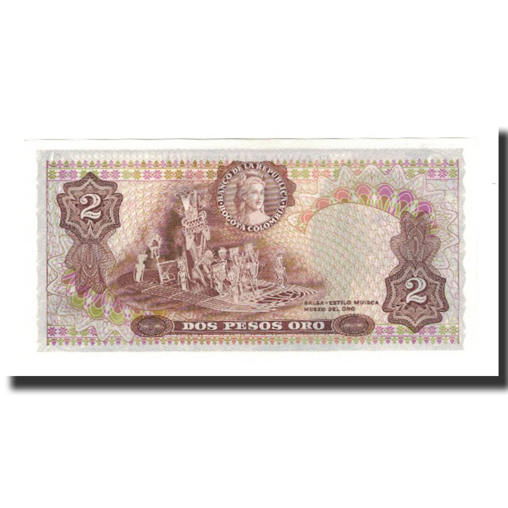 Banknote, Colombia, 2 Pesos Oro, 1977-07-20, KM:413b, UNC(65-70)