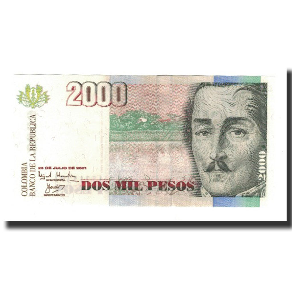 Billete, 2000 Pesos, Colombia, KM:451b, 2001-07-23, UNC