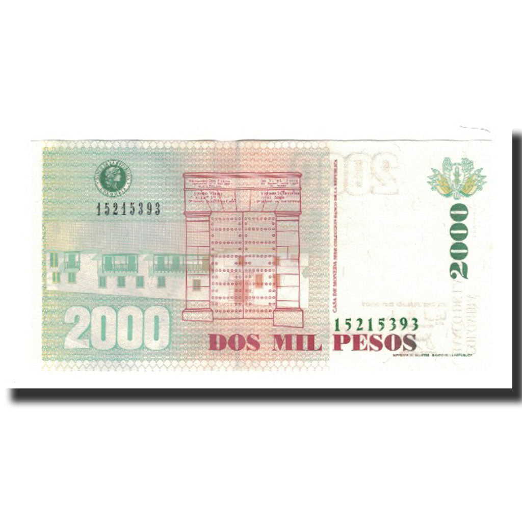 Billete, 2000 Pesos, Colombia, KM:451b, 2001-07-23, UNC