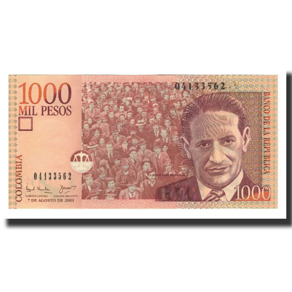 Banknote, Colombia, 1000 Pesos, 2001-08-07, KM:450a, UNC(65-70)