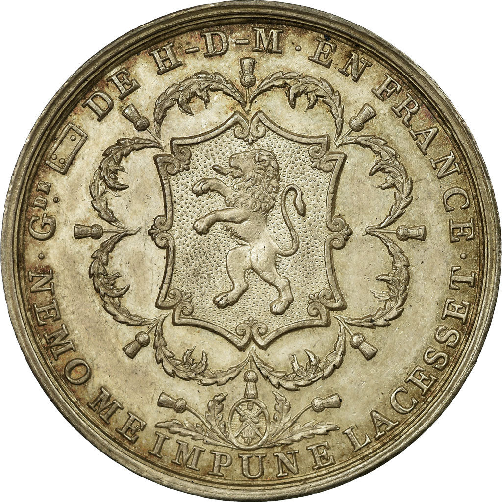 France, Token, Masonic, Grande Loge de Heredom, Paris, 1809, AU(55-58), Silver
