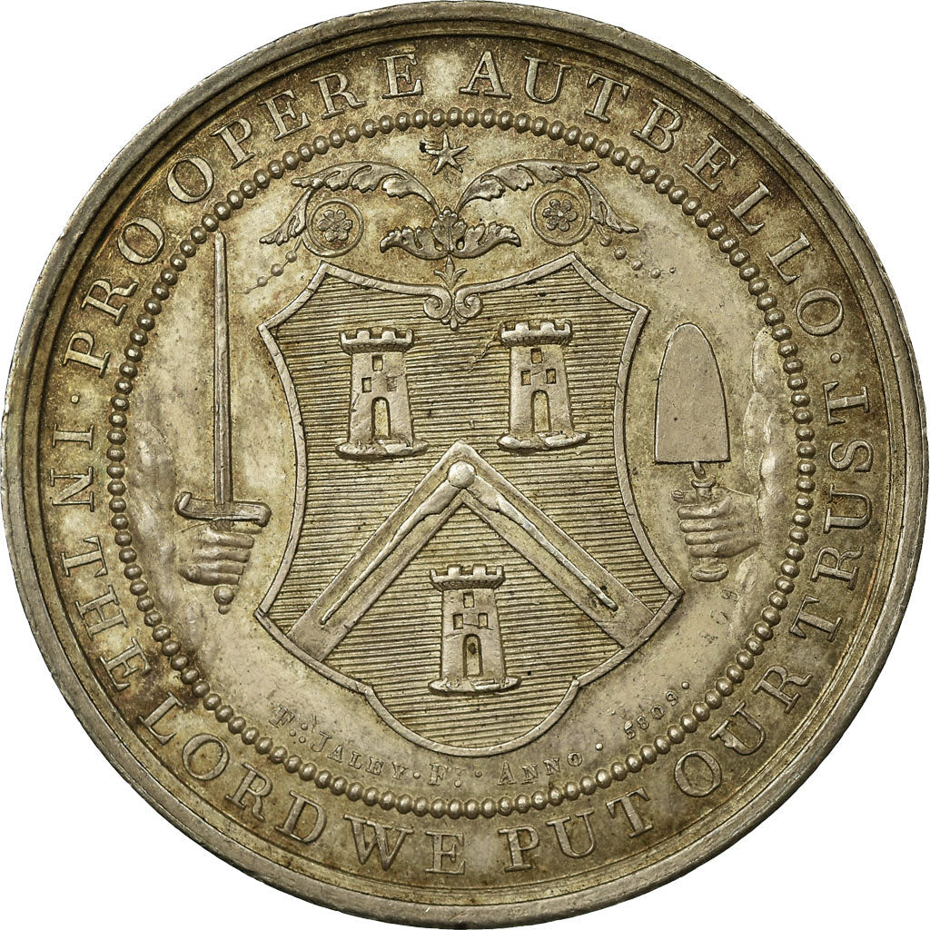 France, Token, Masonic, Grande Loge de Heredom, Paris, 1809, AU(55-58), Silver