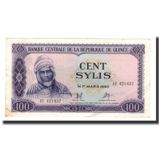 Biljet, Guinee, 100 Sylis, 1971, KM:19, SUP+