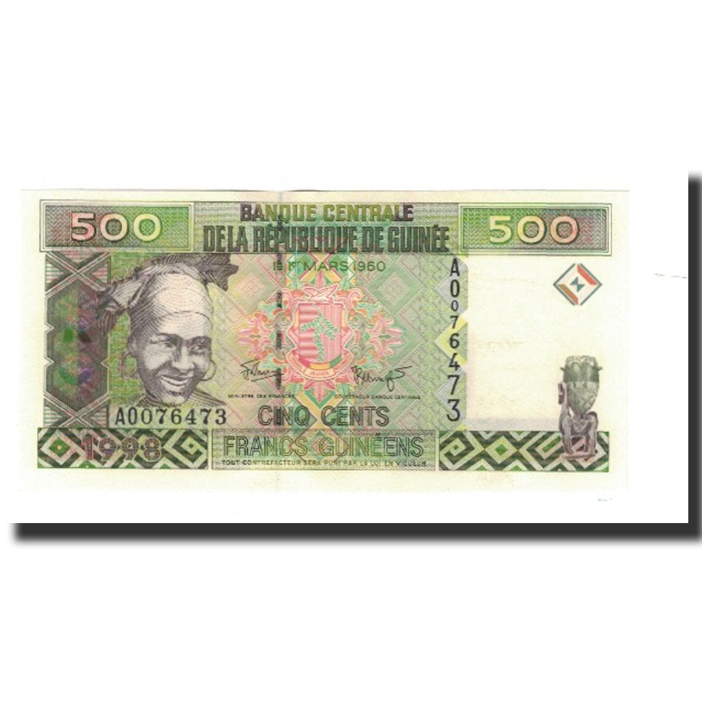 Banknote, Guinea, 500 Francs, 1998, KM:36, UNC(65-70)