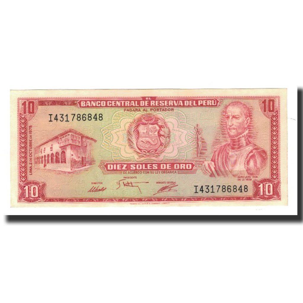 Banknot, Peru, 10 Soles De Oro, 1975-10-02, KM:106, UNC(65-70)