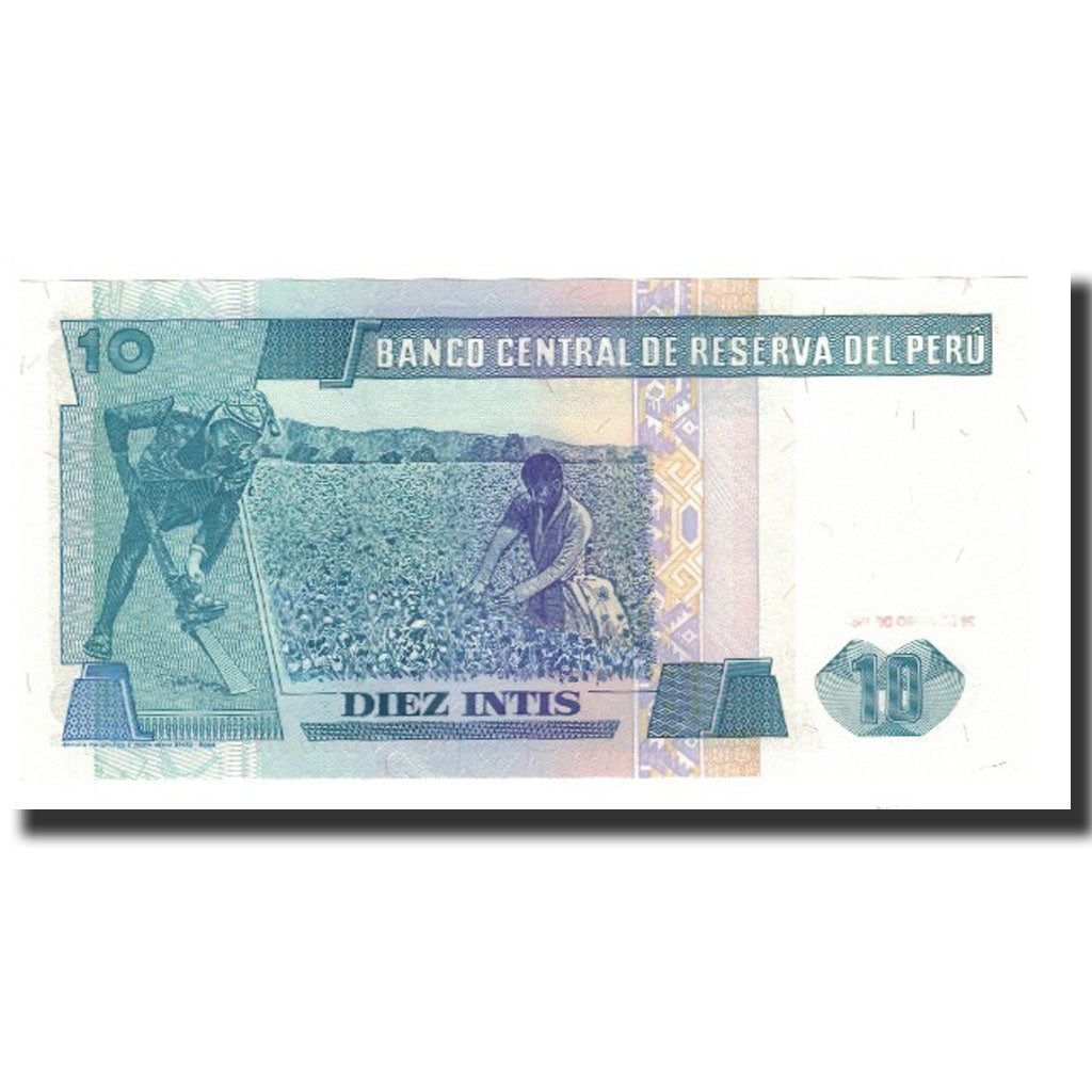 Banknot, Peru, 10 Intis, 1987-06-26, KM:129, UNC(65-70)
