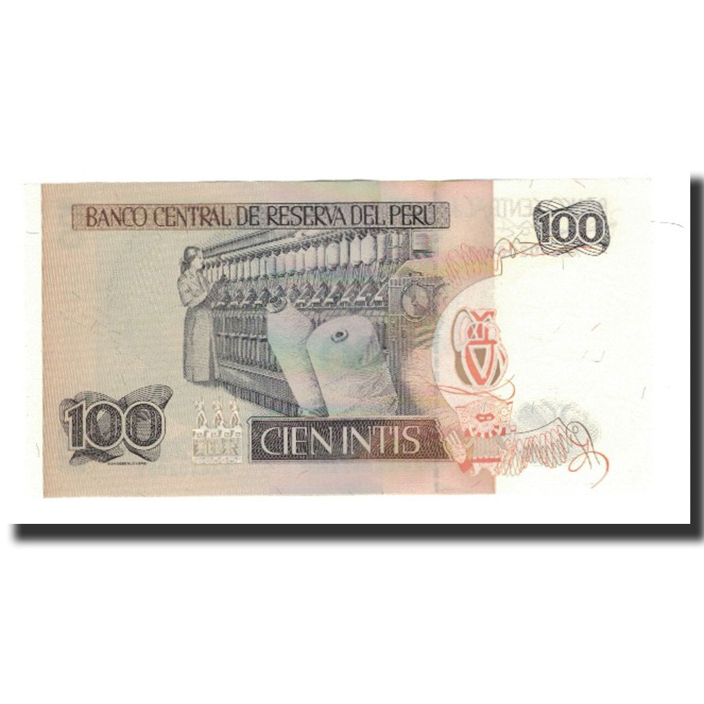Banknot, Peru, 100 Intis, 1987-06-26, KM:133, UNC(65-70)