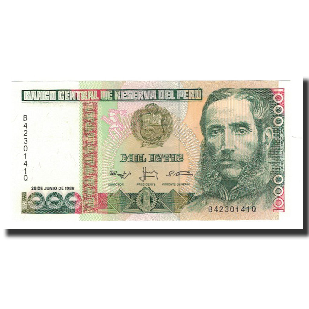 Banknote, Peru, 1000 Intis, 1988-06-28, KM:136b, UNC(65-70)