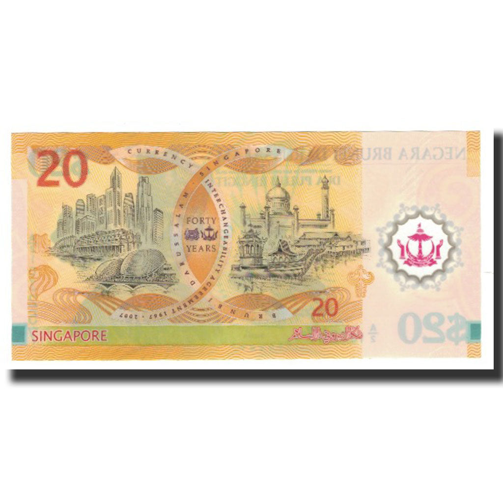 Billet, BRUNEI, 20 Ringgit, 2007, KM:34a, NEUF