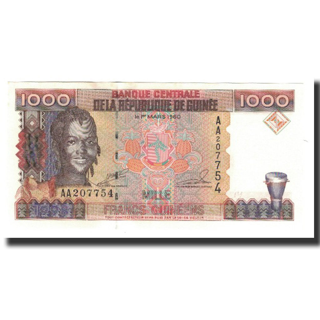 Banknote, Guinea, 1000 Francs, 1998, KM:37, UNC(65-70)