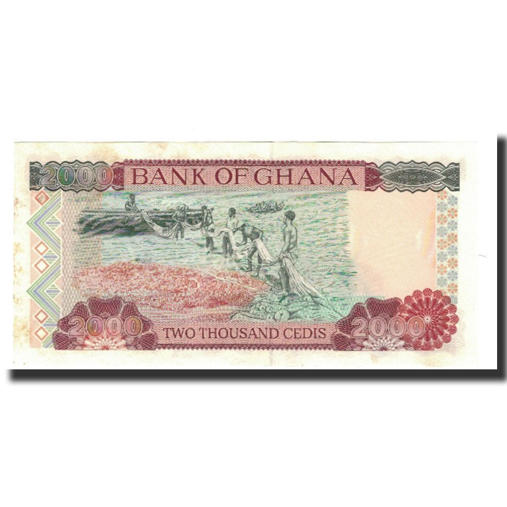 Biljet, Ghana, 2000 Cedis, 1996-02-23, KM:30c, SPL