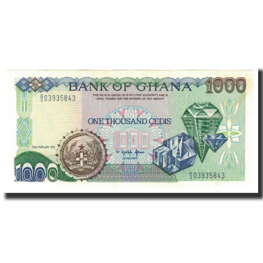 Biljet, Ghana, 1000 Cedis, 1991-02-22, KM:29a, NIEUW