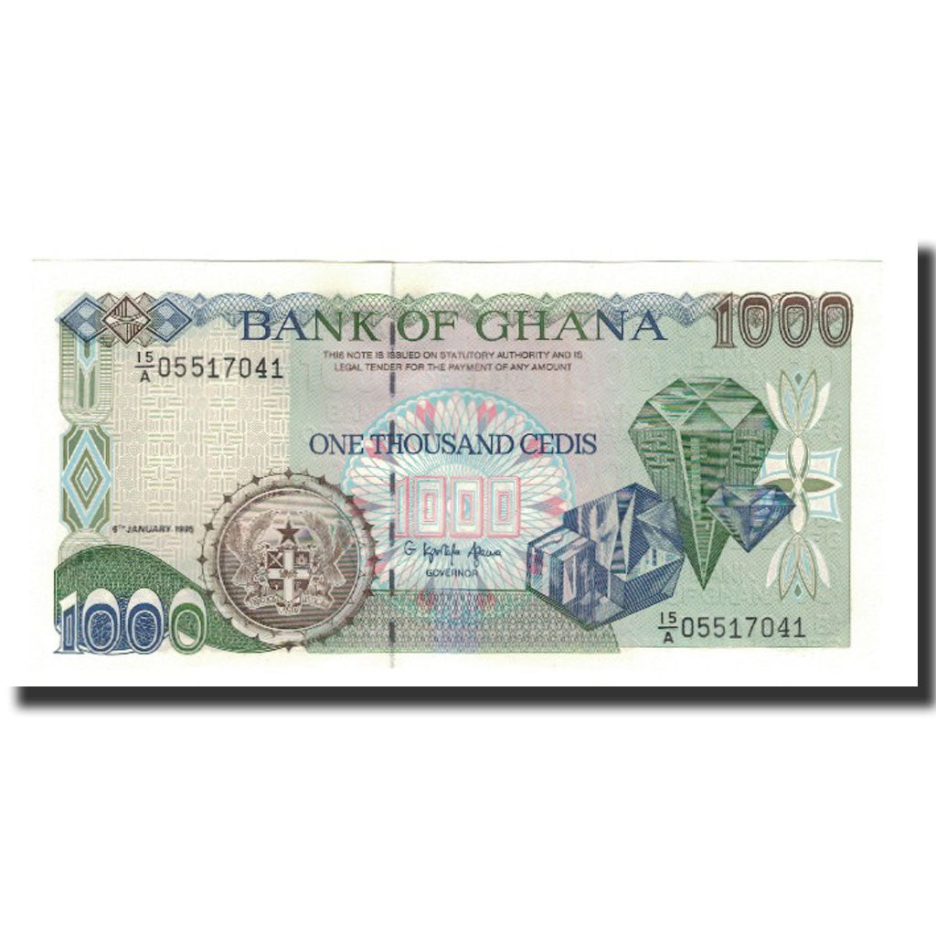 Biljet, Ghana, 1000 Cedis, 1995-01-06, KM:29b, NIEUW