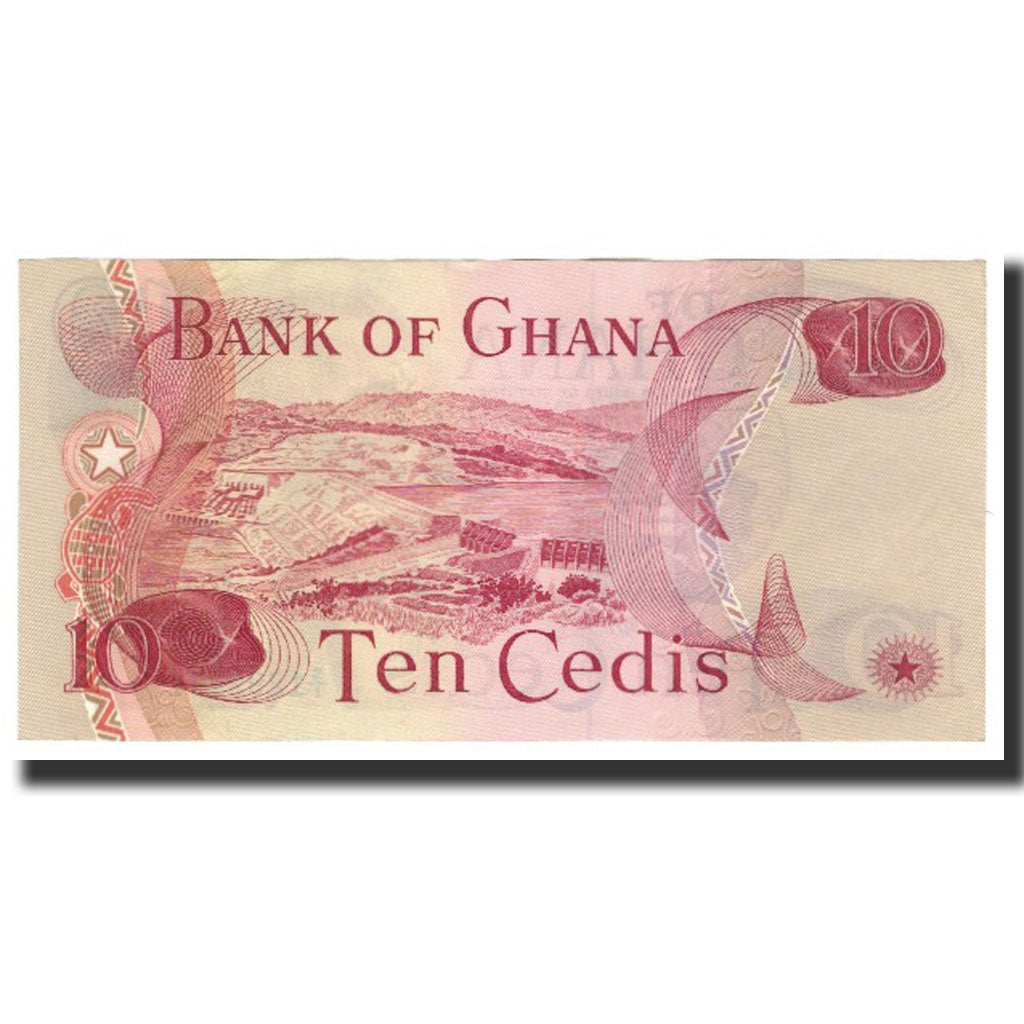 Billete, 10 Cedis, Ghana, KM:16e, 1977-01-02, UNC