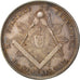 France, Token, Masonic, Loge Ecossaise de Jérusalem, 1817, AU(55-58), Silver