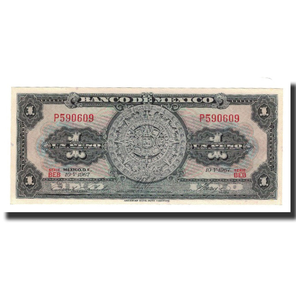Banknote, Mexico, 1 Peso, 1967-05-10, KM:59j, UNC(65-70)