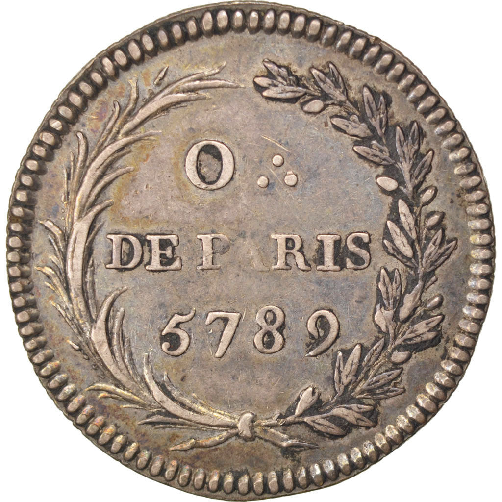France, Masonic, Token, 1789, EF(40-45), Silver, Labouret #101, 8.23