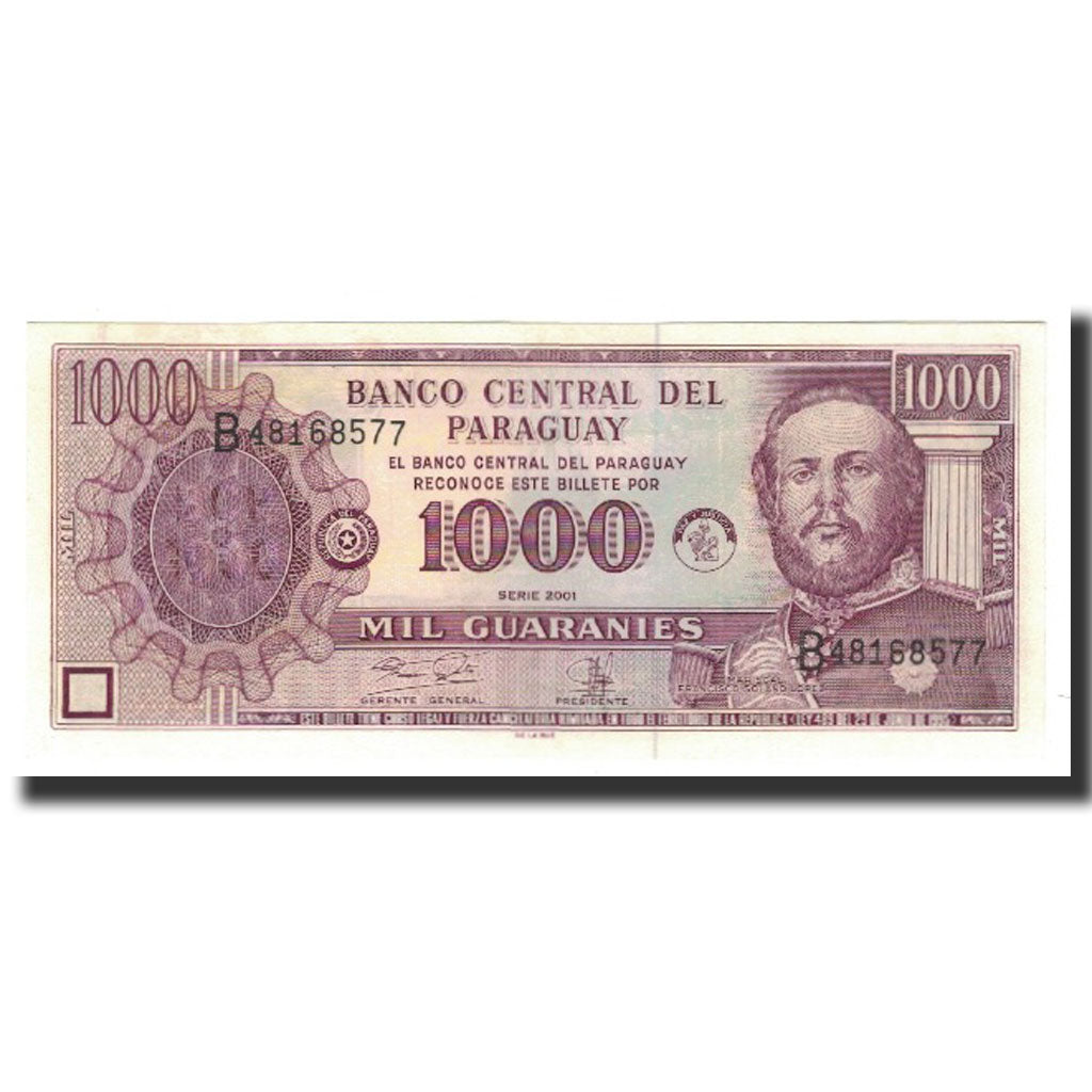 Billete, 1000 Guaranies, 2001, Paraguay, KM:214b, UNC