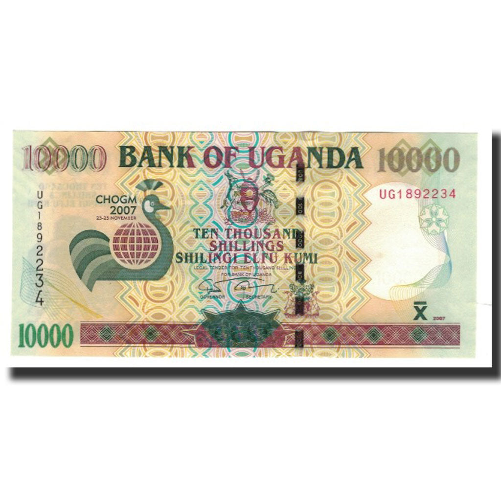 Banknote, Uganda, 10,000 Shillings, 2007-11-25/23, KM:48, UNC(65-70)