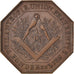 France, Masonic, Token, AU(55-58), Copper, 8.43