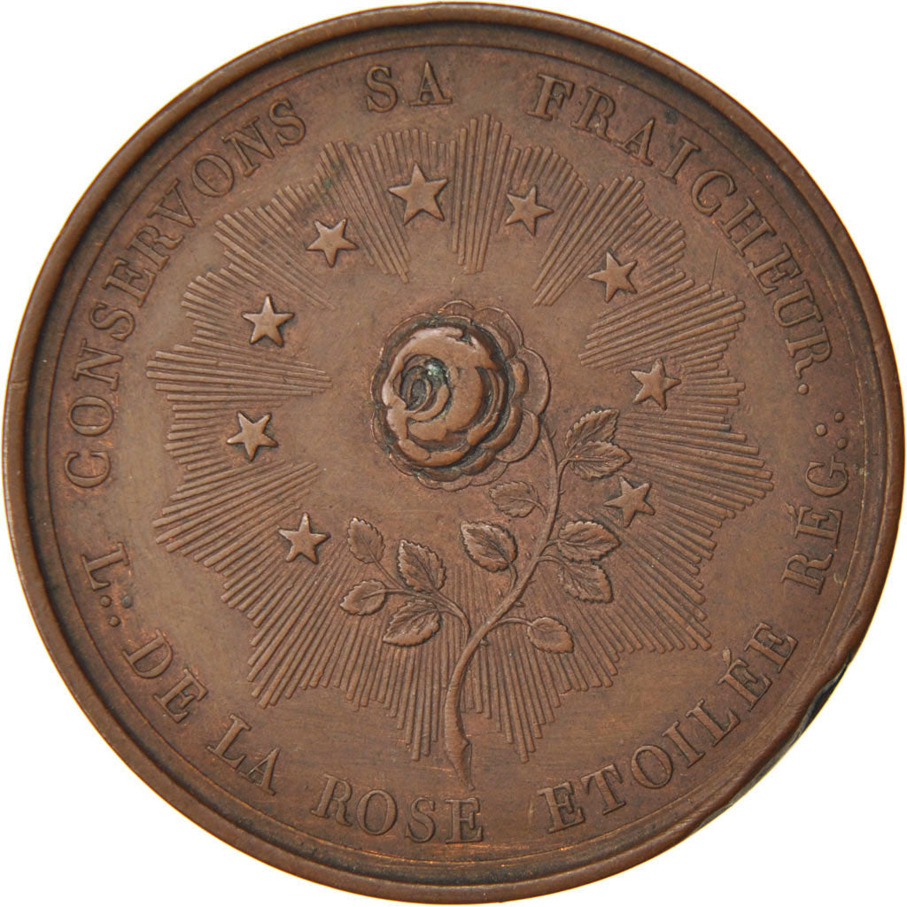 France, Masonic, Token, AU(50-53), Copper, Labouret #335, 11.78