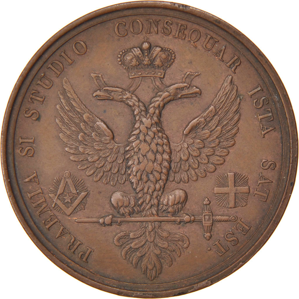 France, Masonic, Token, AU(50-53), Copper, Labouret #335, 11.78