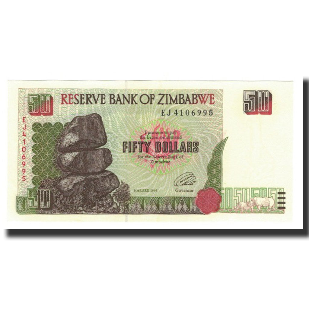 Banknote, Zimbabwe, 50 Dollars, 1994, KM:8a, UNC(65-70)