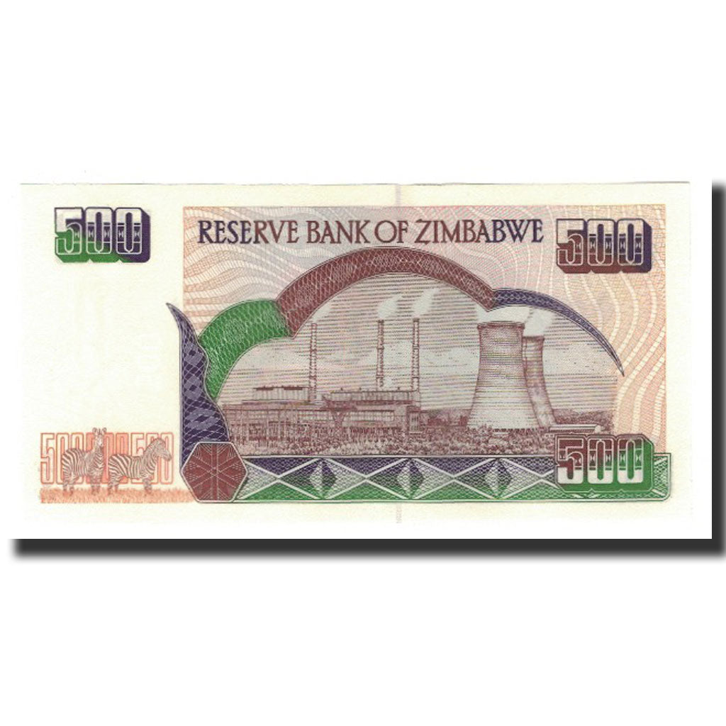 Banconote, Zimbabwe, 500 Dollars, 2001, KM:11a, FDS
