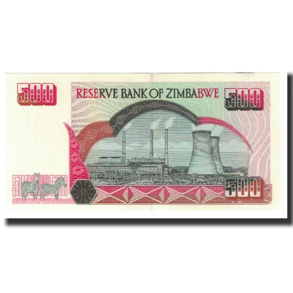 Banconote, Zimbabwe, 500 Dollars, 2001, KM:10, FDS