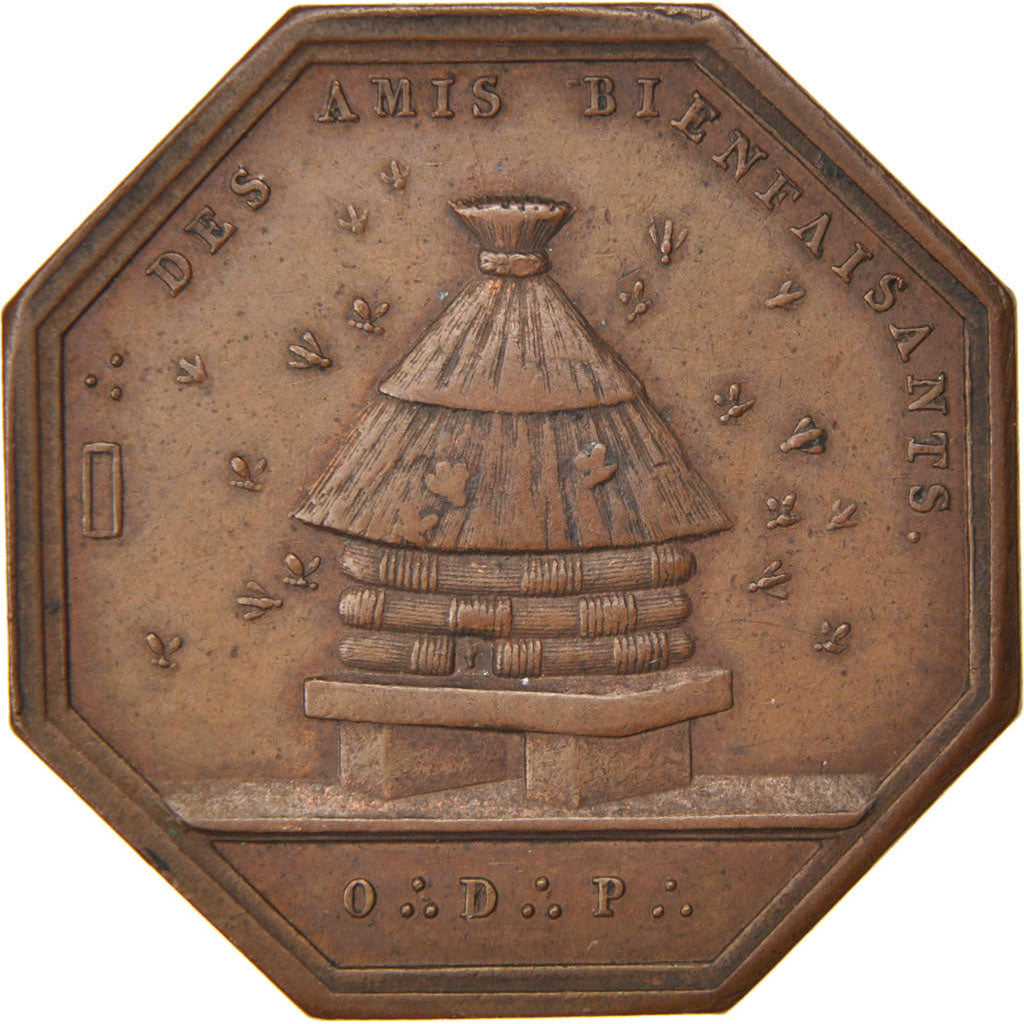France, Masonic, Token, AU(50-53), Copper, Labouret #93, 12.10