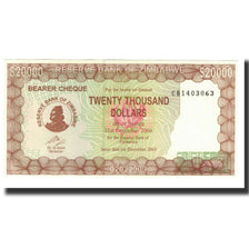 Billet, Zimbabwe, 20,000 Dollars, 2003, KM:23e, NEUF
