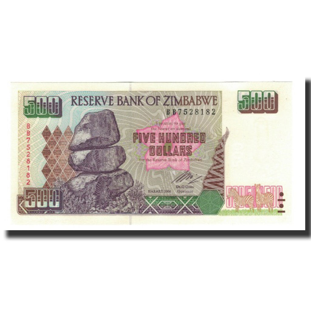 Banconote, Zimbabwe, 500 Dollars, 2004, KM:11b, FDS