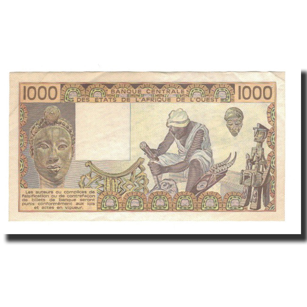 Banknote, West African States, 1000 Francs, 1987, KM:107Ah, UNC(63)
