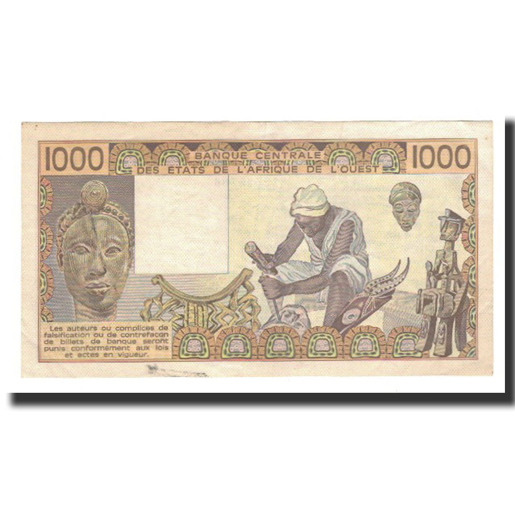 Banknote, West African States, 1000 Francs, 1987, KM:107Ah, UNC(64)