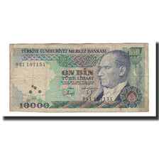 Banknote, Turkey, 10,000 Lira, Undated (1982), KM:199, AG(1-3)