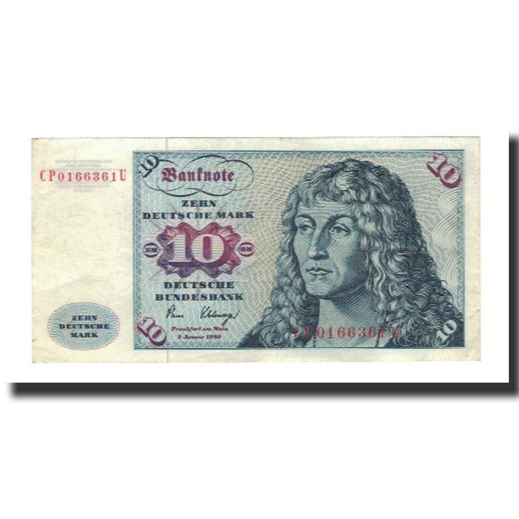 République fédérale allemande, 10 Deutsche Mark, KM:31d, 1980-01-02, SUP