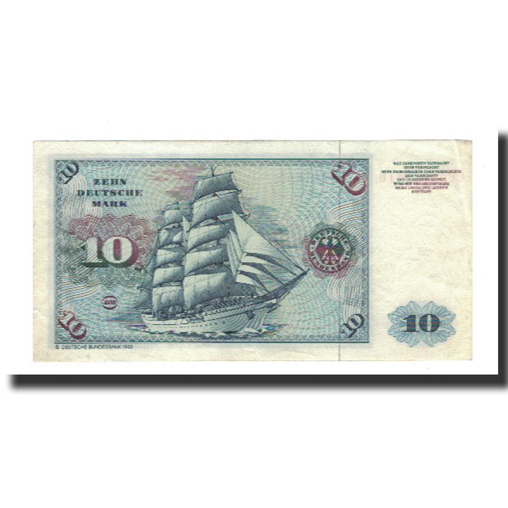 République fédérale allemande, 10 Deutsche Mark, KM:31d, 1980-01-02, SUP