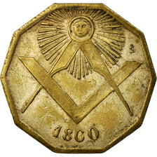 Francia, Token, Masonic, 1860, MBC+, Latón, Labouret:84
