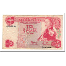Mauritius, 10 Rupees, 1967, KM:31c, EF(40-45)