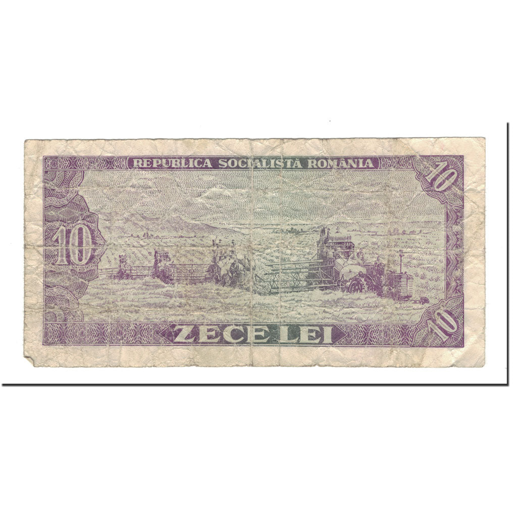 Romania, 10 Lei, 1966-12-20, KM:94a, VG(8-10)