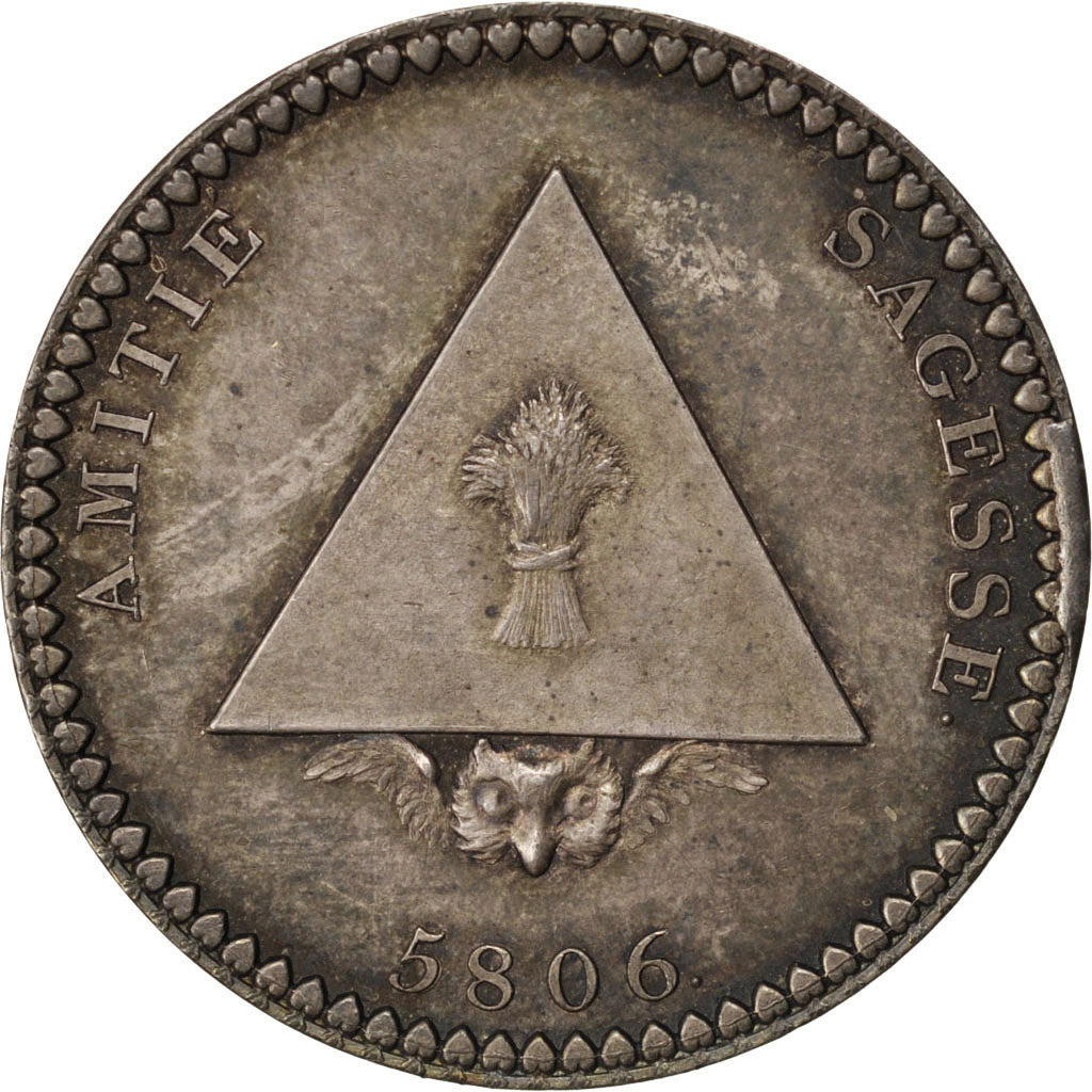 France, Masonic, Token, 1806, MS(60-62), Silver, Labouret #243, 7.10