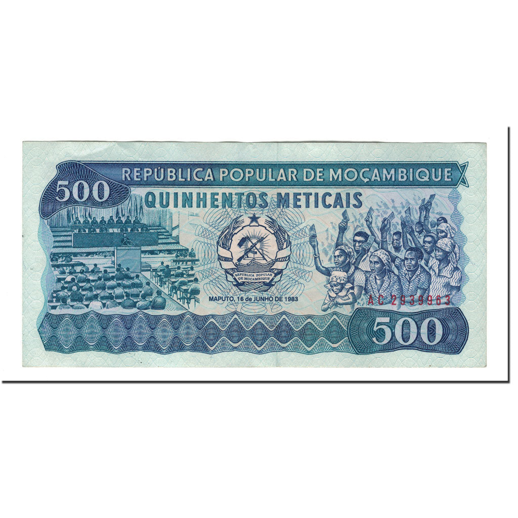 Billet, Mozambique, 500 Meticais, 1983-06-16, KM:131a, SUP