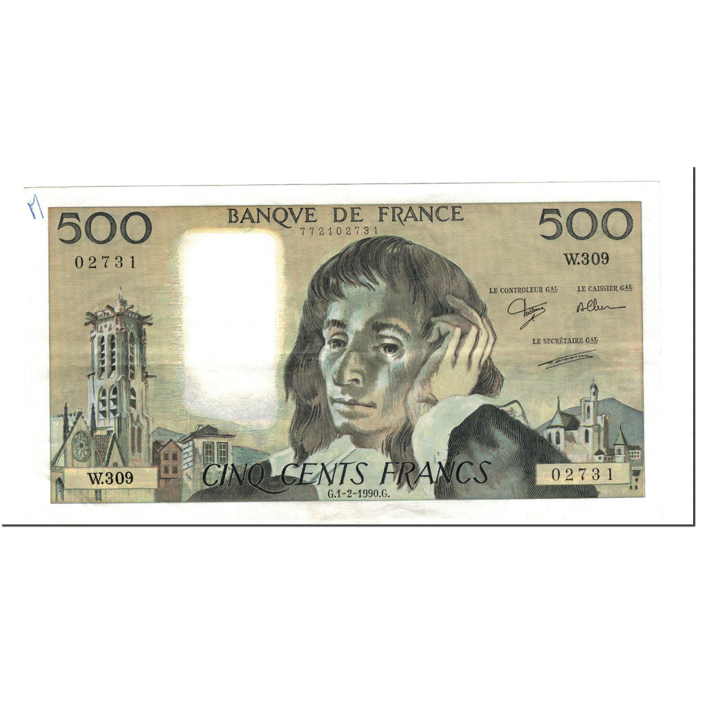 Billet, France, 500 Francs, 1990-02-01, TTB+, Fayette:71.43, KM:156g