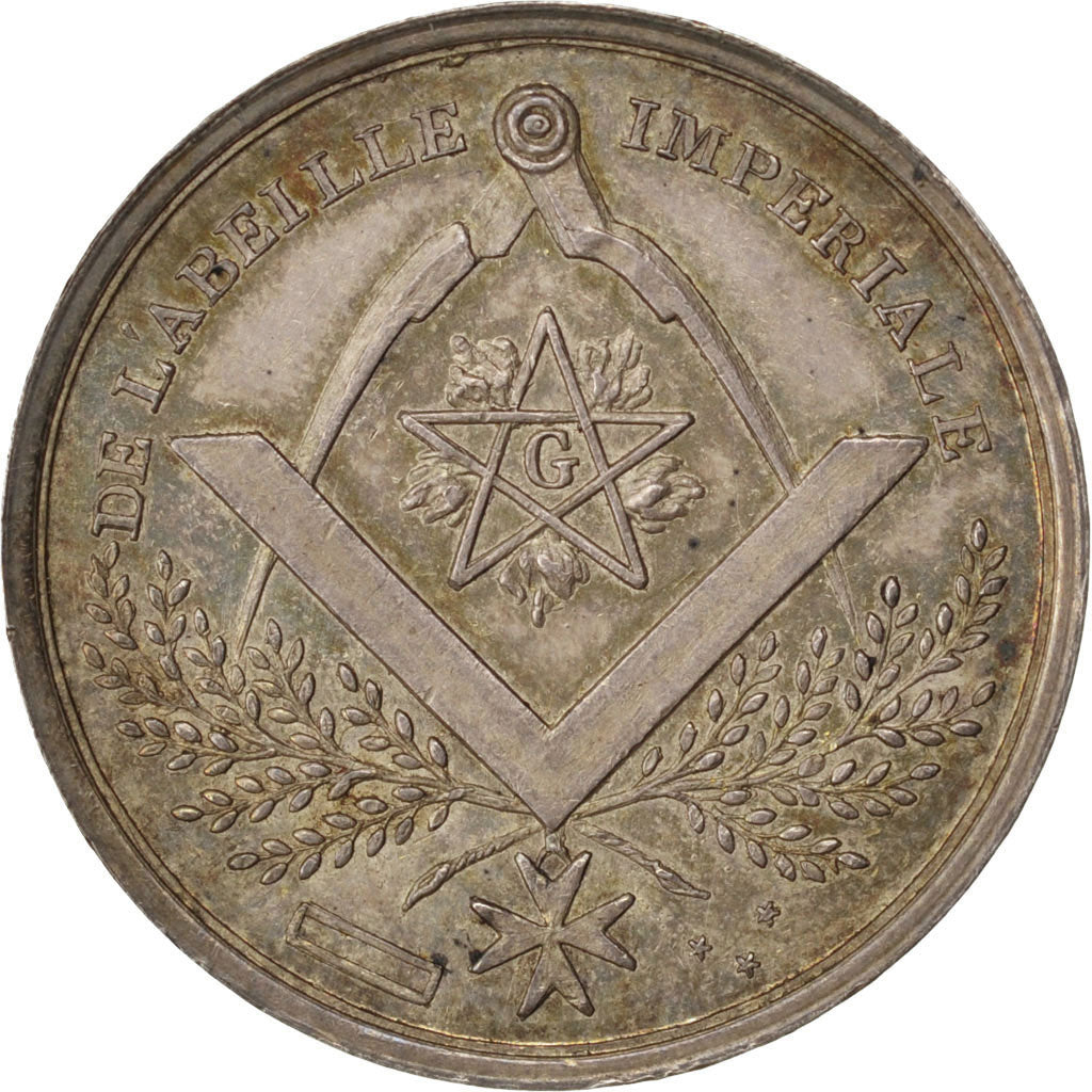 France, Masonic, Token, AU(55-58), Silver, Labouret #74, 4.55