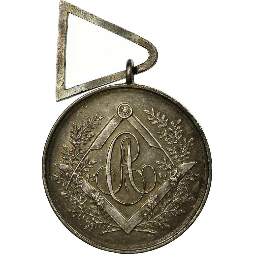France, Token, Masonic, Loge de la Clémente Amitié, AU(55-58), Silver